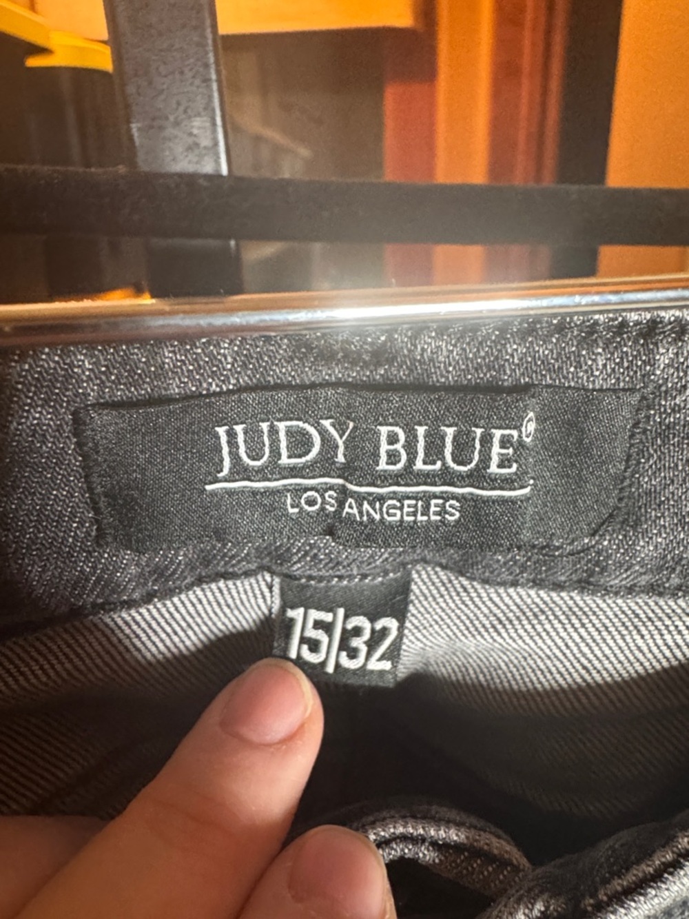 Judy Blue Black Wash High Rise Skinny Jeans Size 15/32 Stretch Denim - Picture 6 of 11